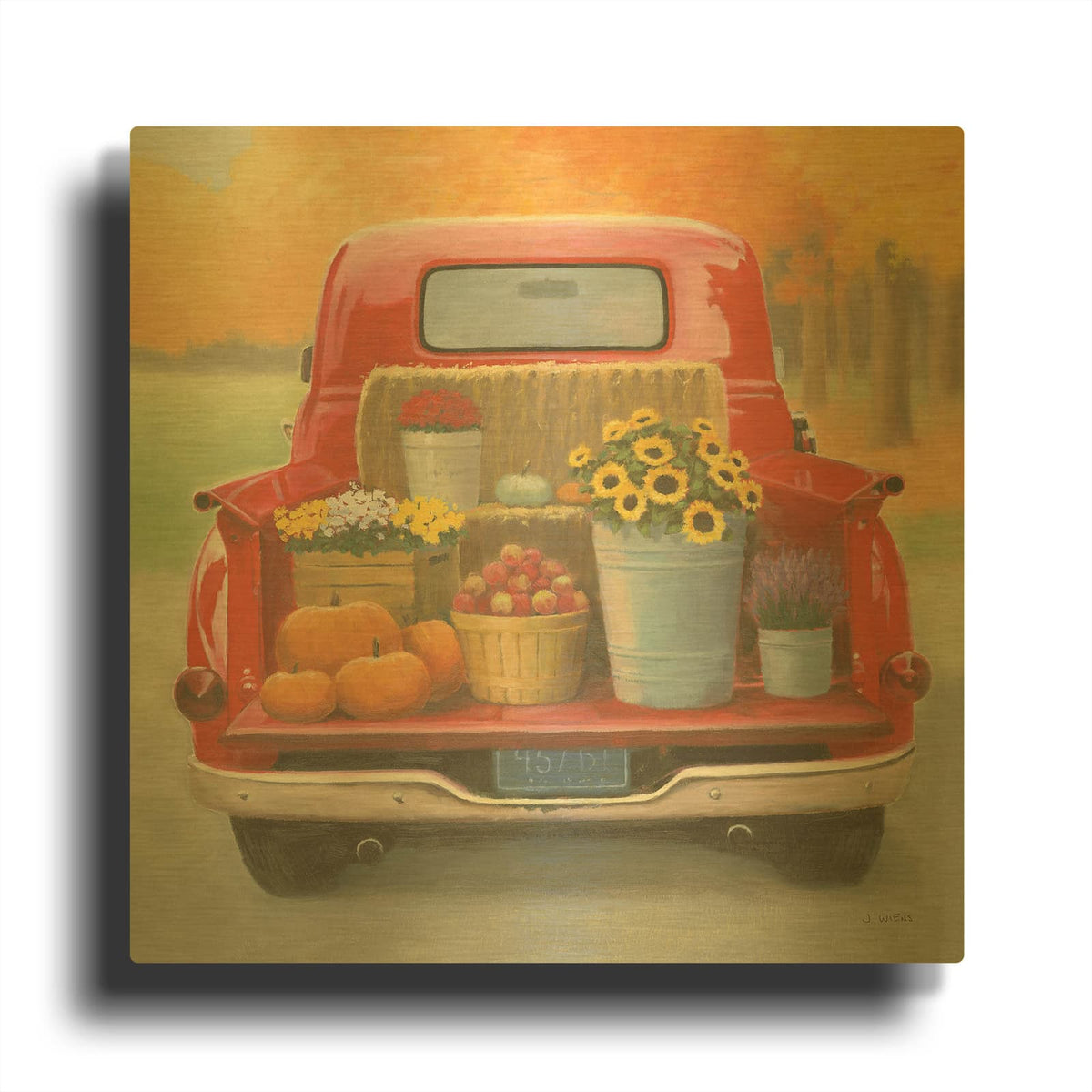 'Heartland Harvest Moments I' By James Wiens Gold Metal Wall Art