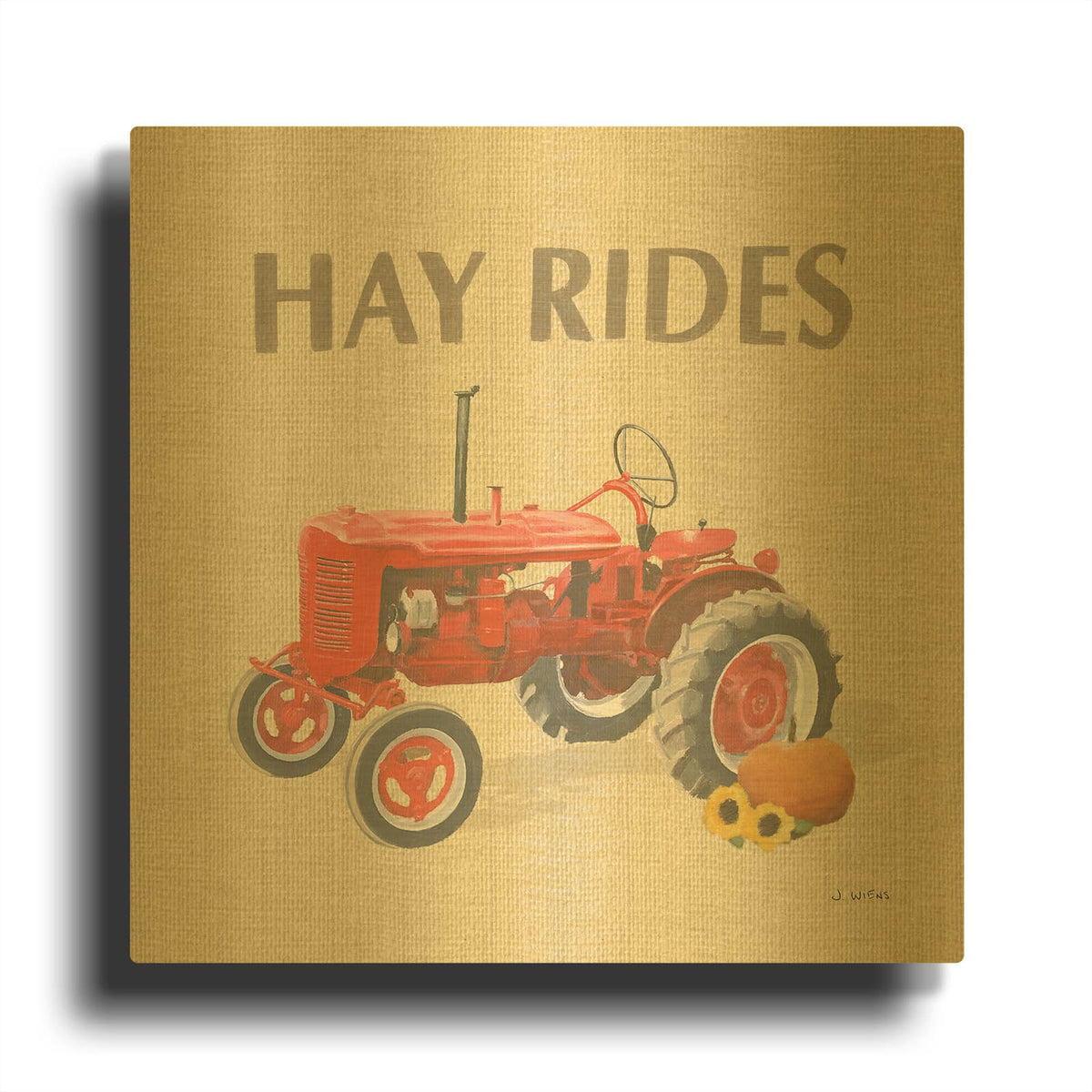 'Heartland Harvest Moments V' By James Wiens Gold Metal Wall Art