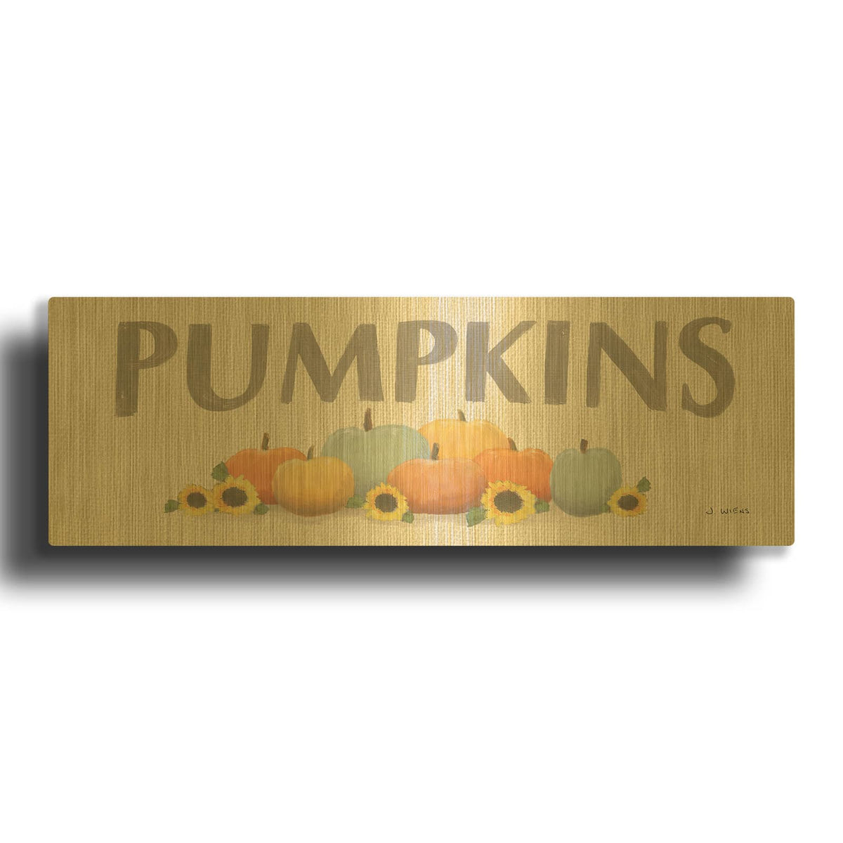 'Heartland Harvest Moments VIII' By James Wiens Gold Metal Wall Art