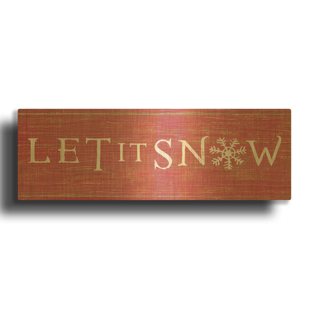 'Christmas Affinity I Red' By James Wiens Gold Metal Wall Art