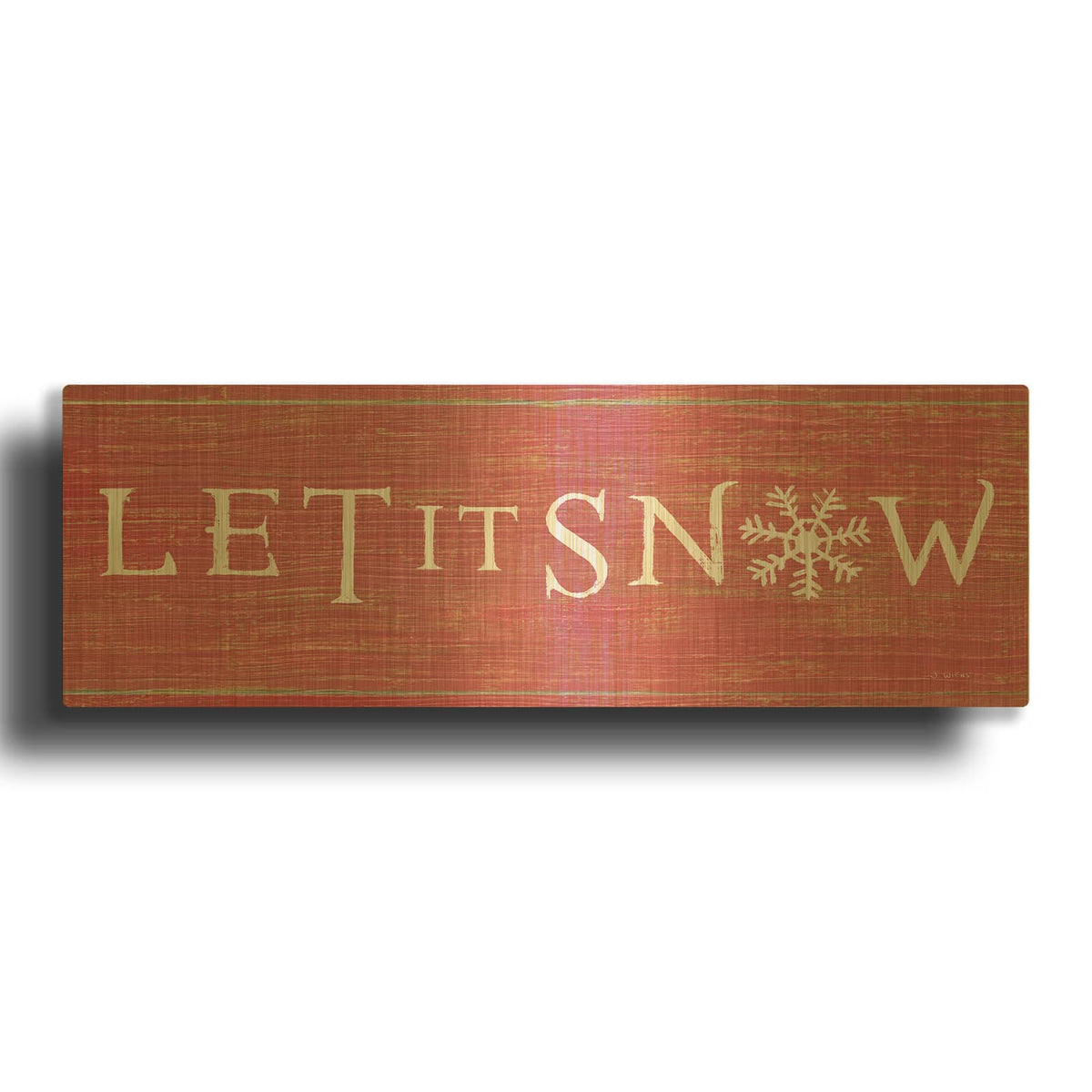 'Christmas Affinity I Red' By James Wiens Gold Metal Wall Art