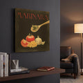'Italian Cuisine IV' By Marco Fabiano Gold Metal Wall Art
