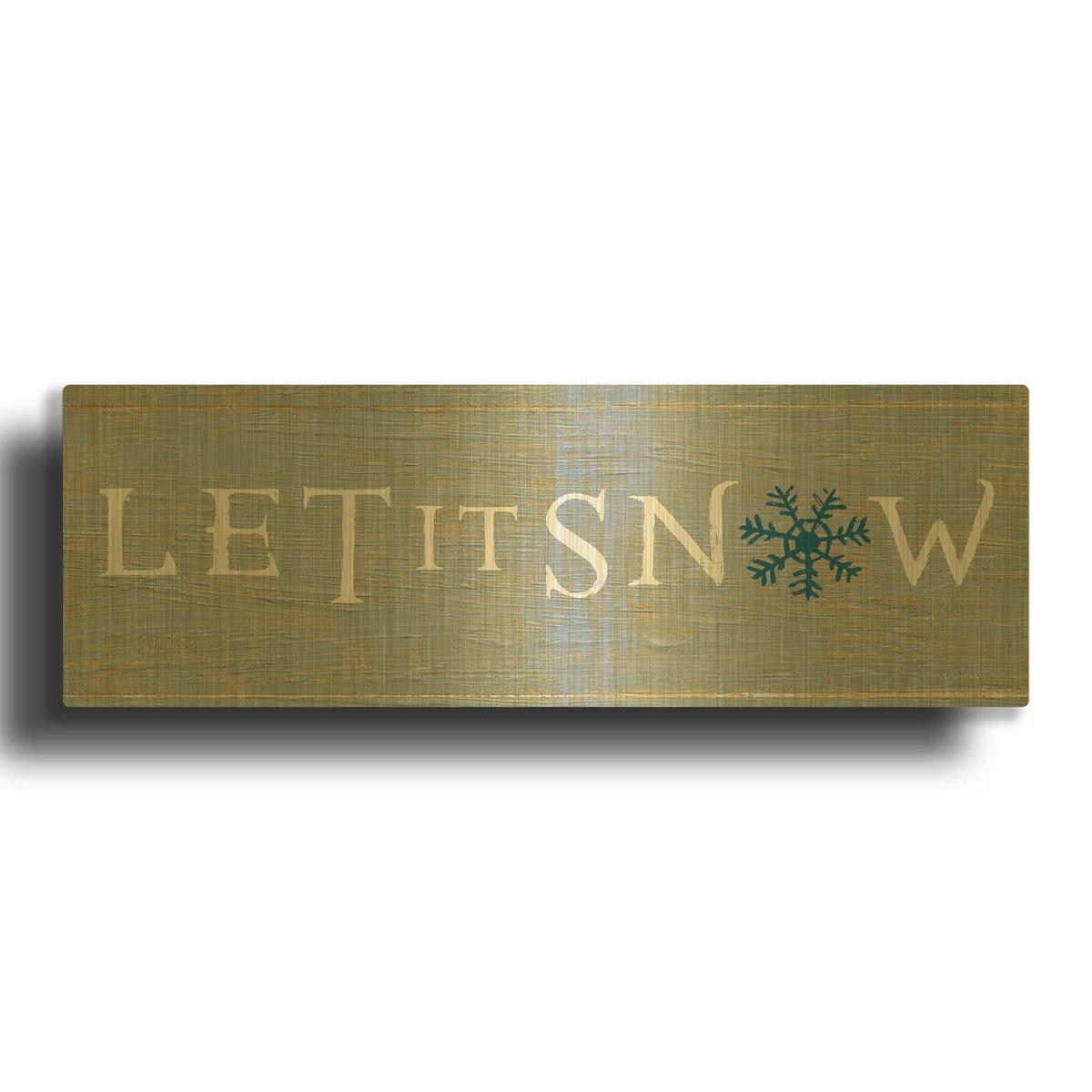 'Christmas Affinity I Grey' By James Wiens Gold Metal Wall Art