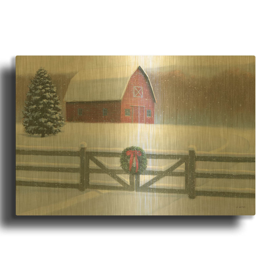 'Christmas Affinity VI' By James Wiens Gold Metal Wall Art