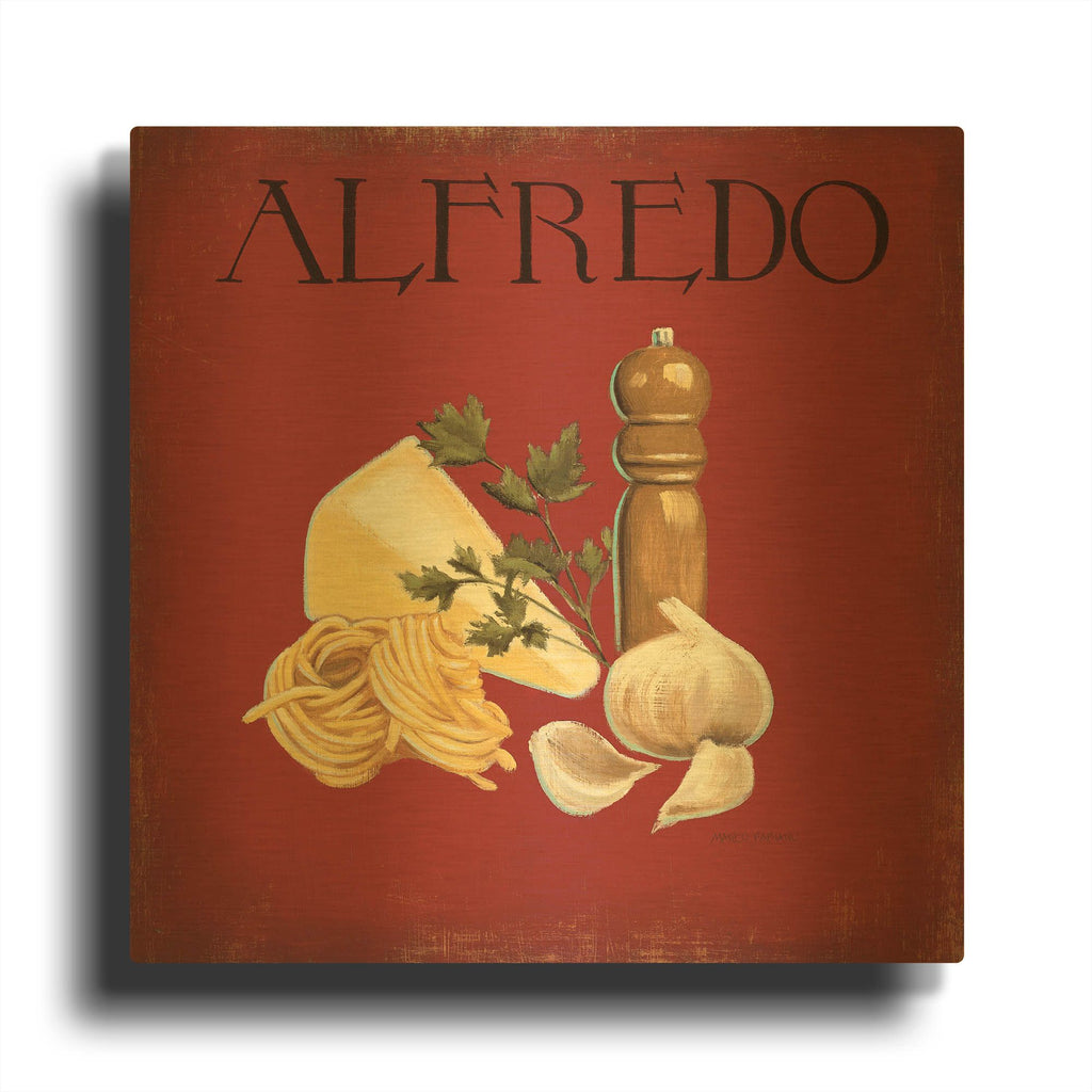'Italian Cuisine III' By Marco Fabiano Gold Metal Wall Art