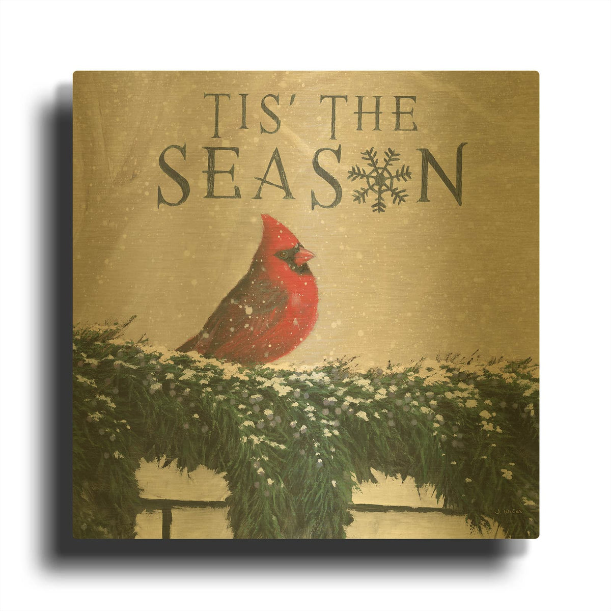 'Christmas Affinity X' By James Wiens Gold Metal Wall Art