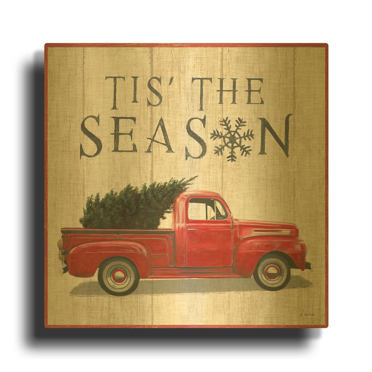 'Christmas Affinity XI' By James Wiens Gold Metal Wall Art