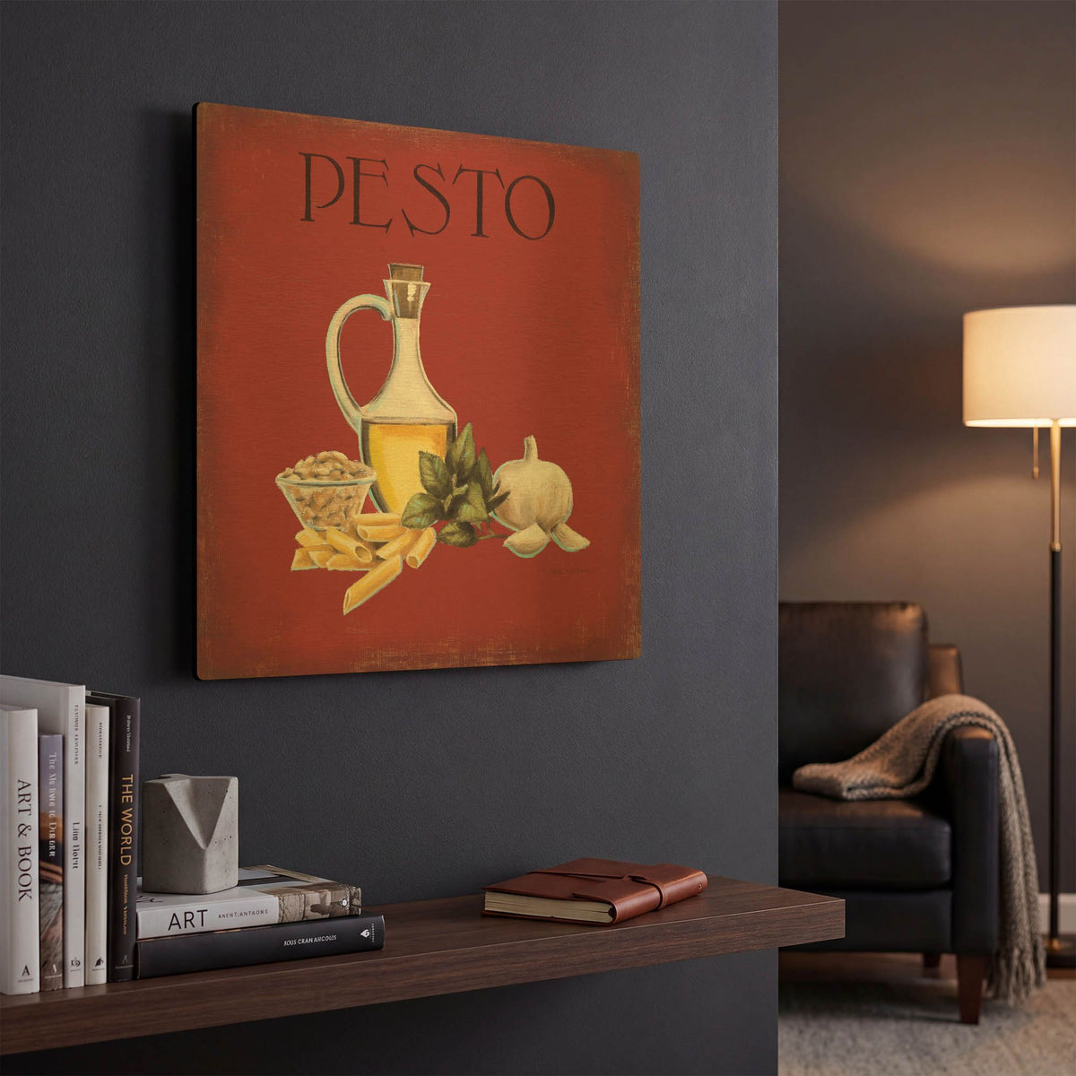 'Italian Cuisine II' By Marco Fabiano Gold Metal Wall Art