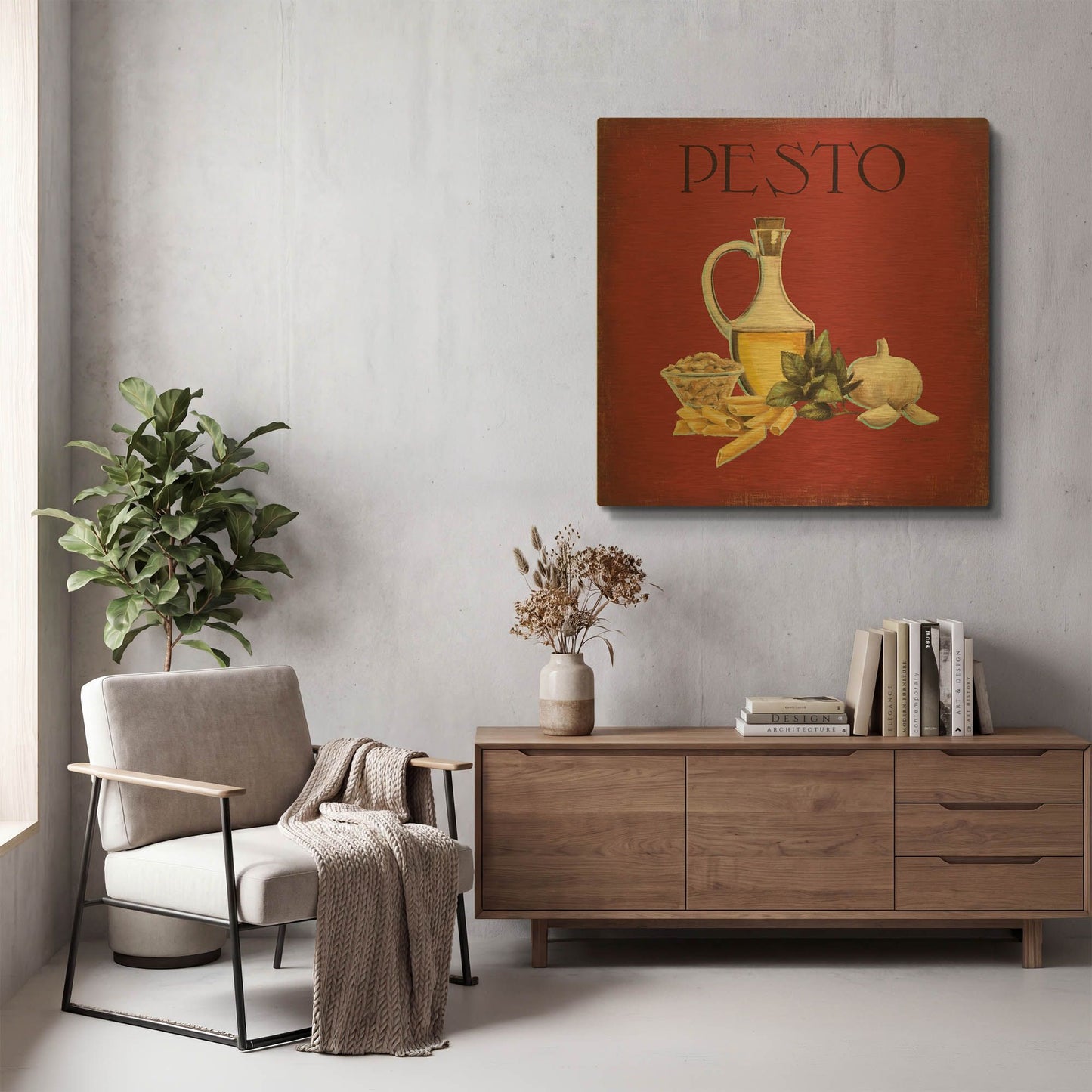 'Italian Cuisine II' By Marco Fabiano Gold Metal Wall Art