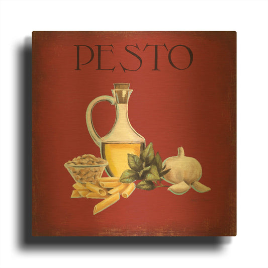 'Italian Cuisine II' By Marco Fabiano Gold Metal Wall Art