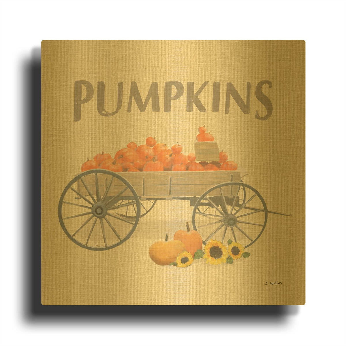 'Heartland Harvest Moments IV' By James Wiens Gold Metal Wall Art