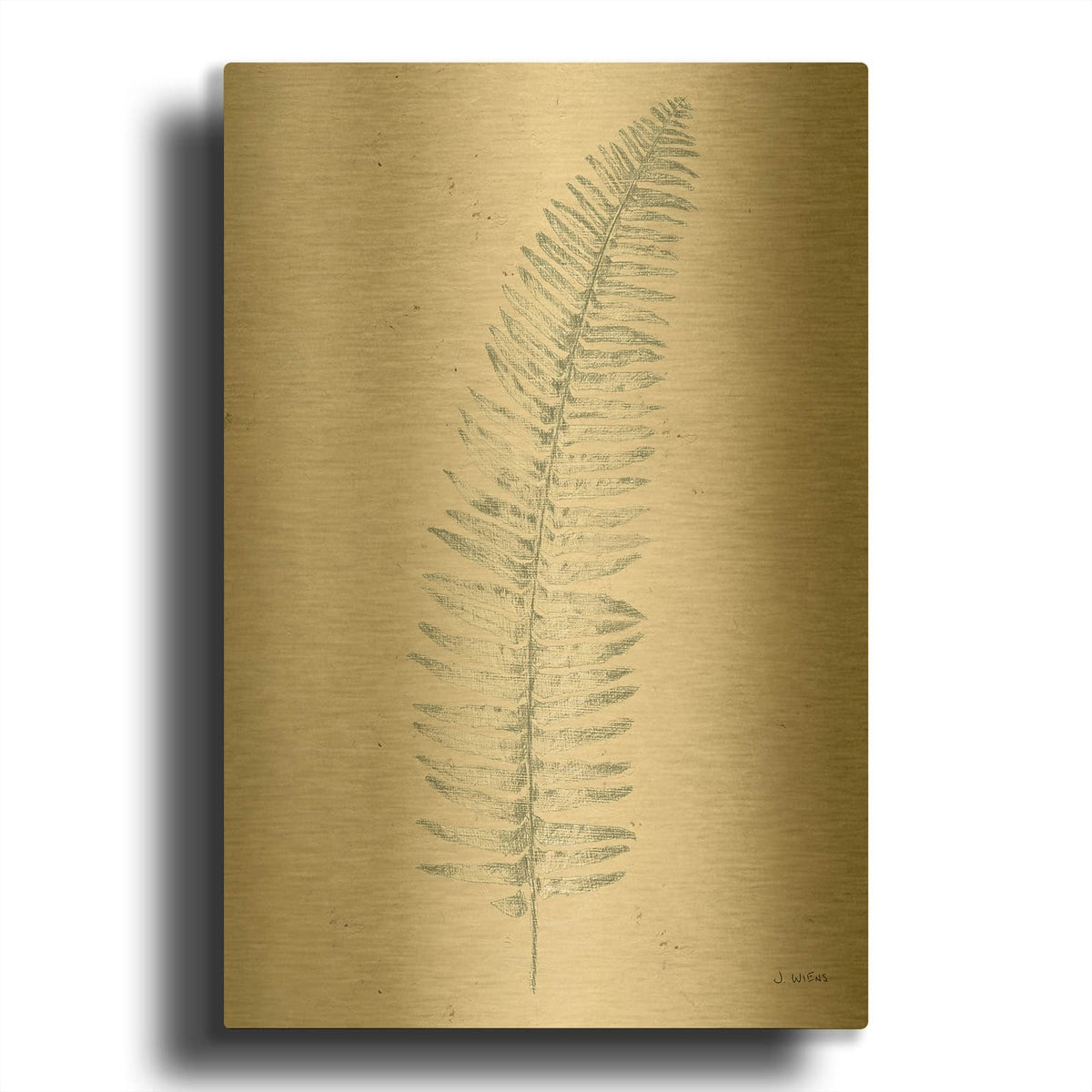 'Soft Summer Sketches I' By James Wiens Gold Metal Wall Art