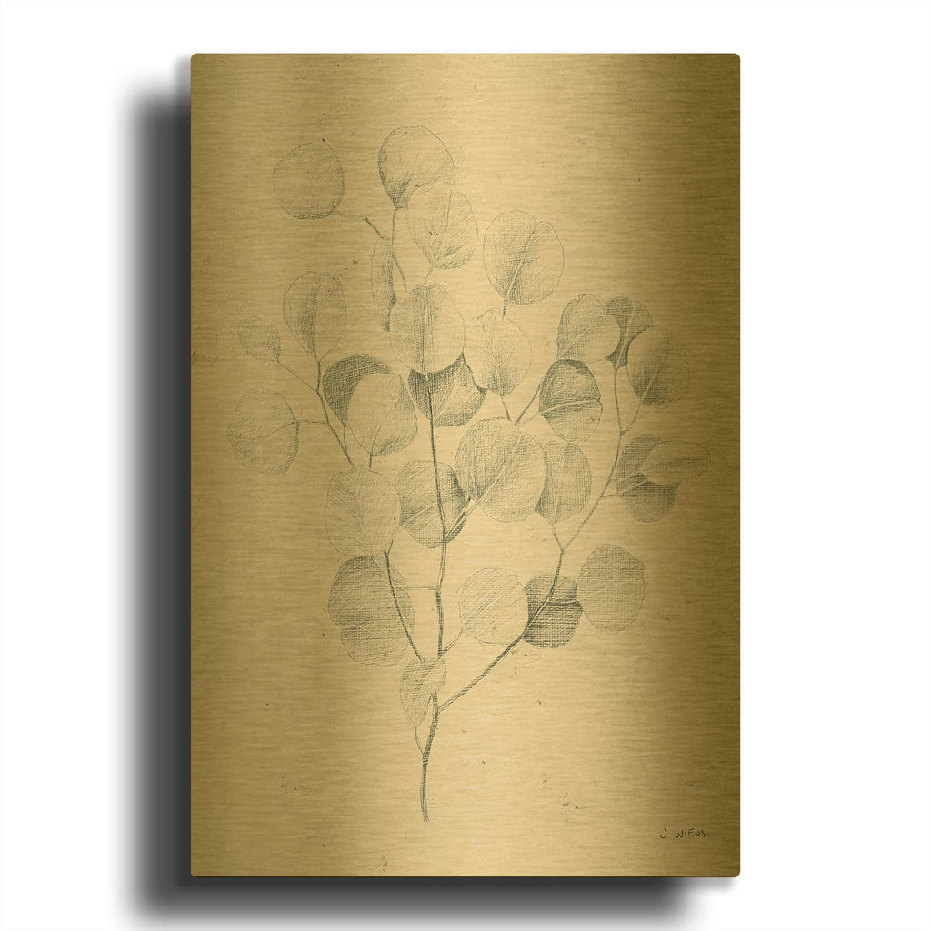 'Soft Summer Sketches II' By James Wiens Gold Metal Wall Art