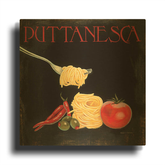 'Italian Cuisine I' By Marco Fabiano Gold Metal Wall Art