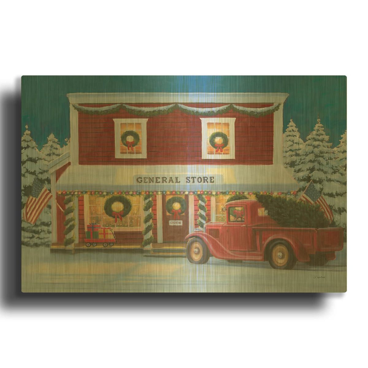 'Holiday Moments I' By James Wiens Gold Metal Wall Art