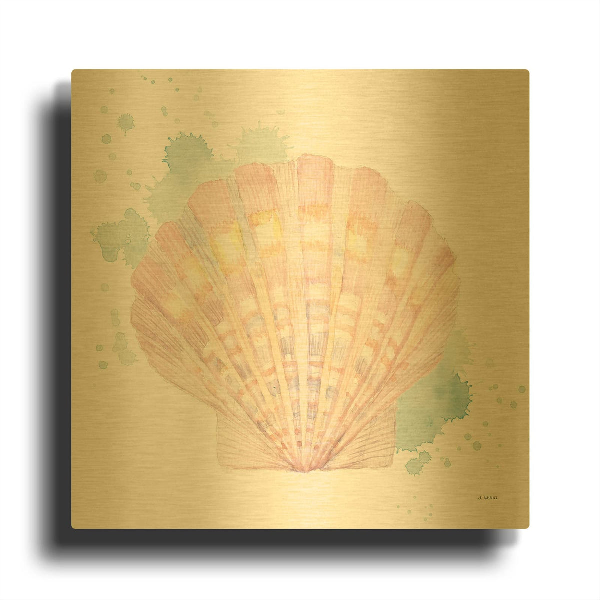 'Salento Coast III' By James Wiens Gold Metal Wall Art