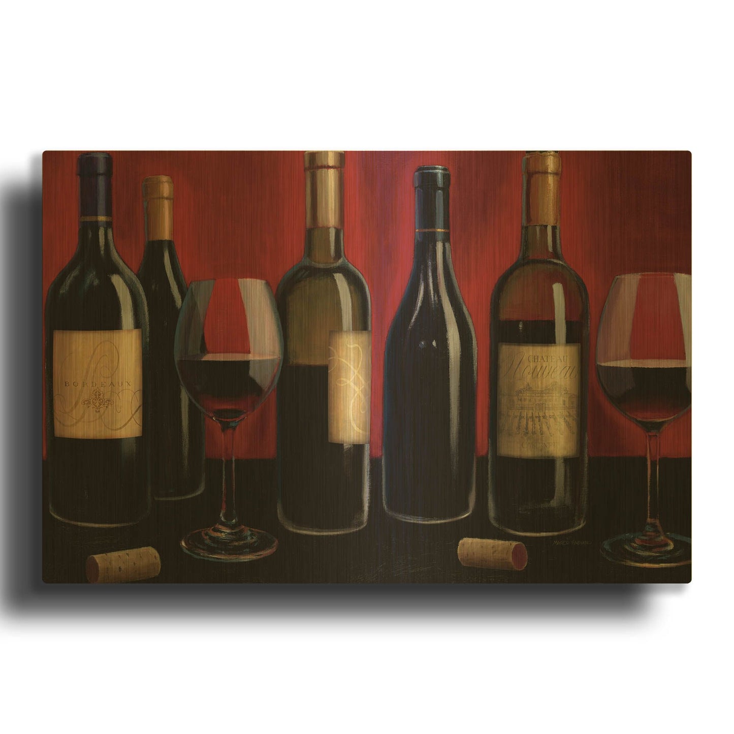 'Grand Reserve' By Marco Fabiano Gold Metal Wall Art