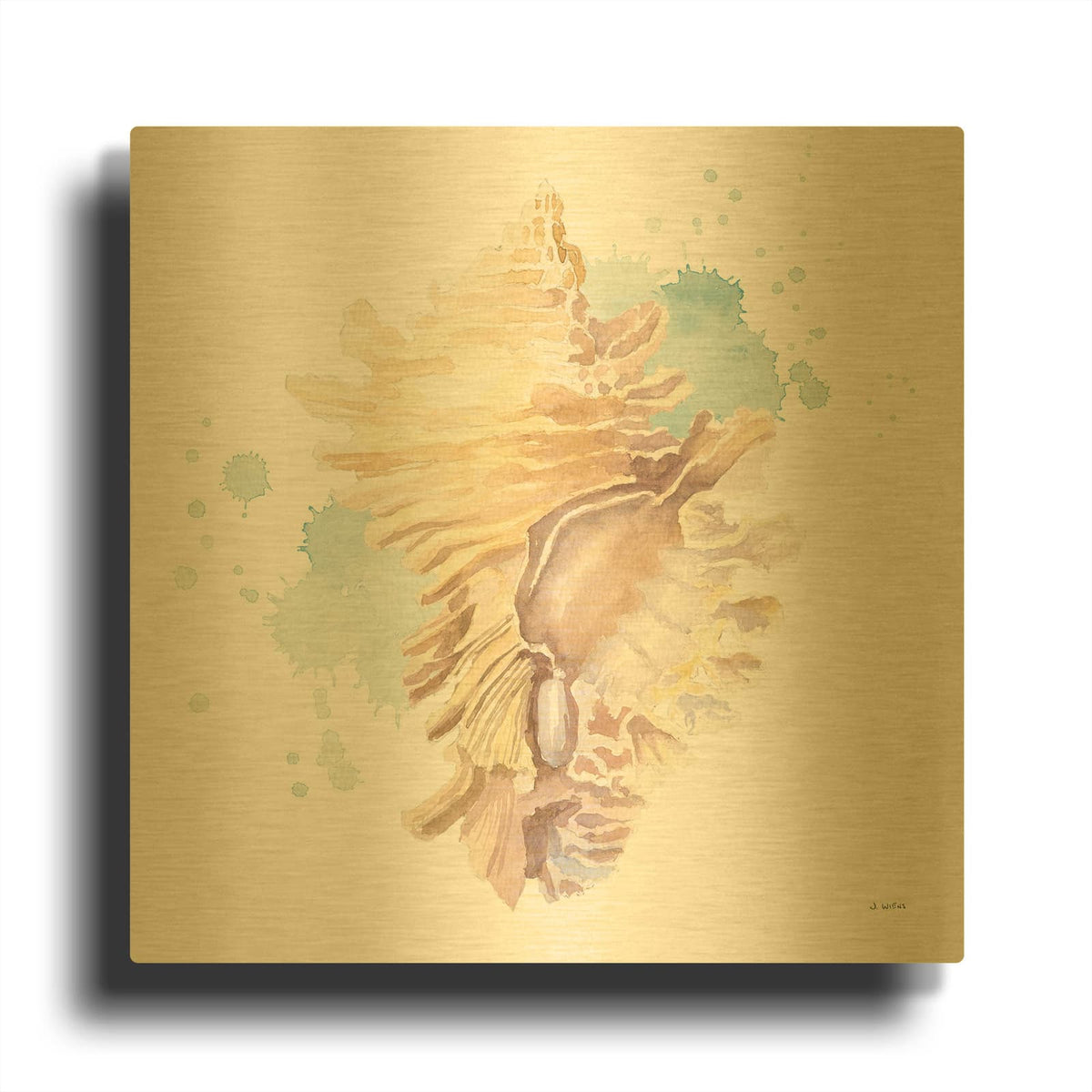 'Salento Coast IV' By James Wiens Gold Metal Wall Art