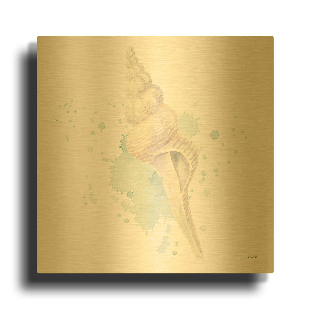 'Salento Coast V' By James Wiens Gold Metal Wall Art