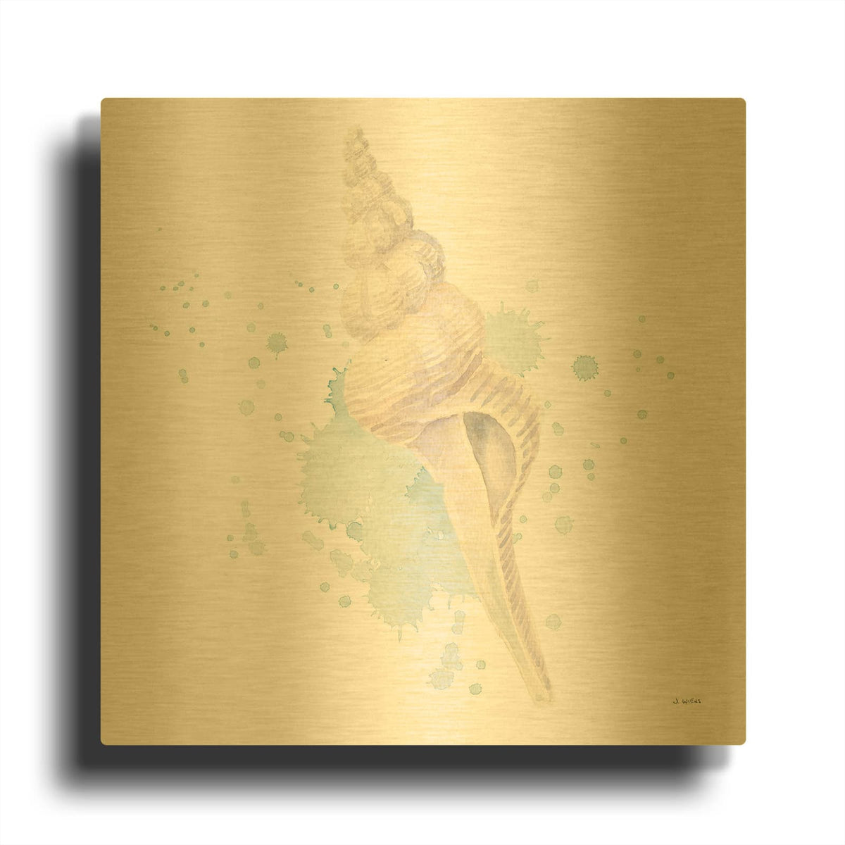 'Salento Coast V' By James Wiens Gold Metal Wall Art