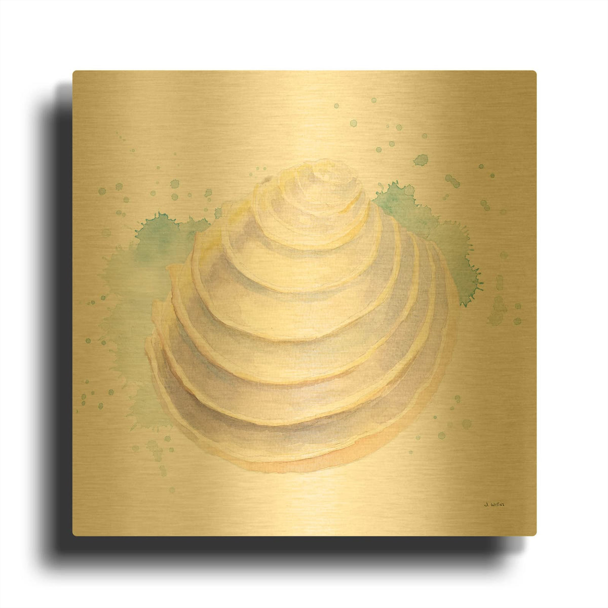 'Salento Coast VI' By James Wiens Gold Metal Wall Art