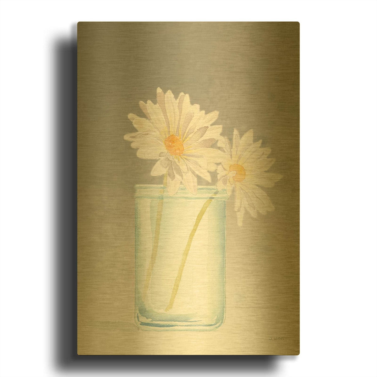 'Tranquil Blossoms IV' By James Wiens Gold Metal Wall Art