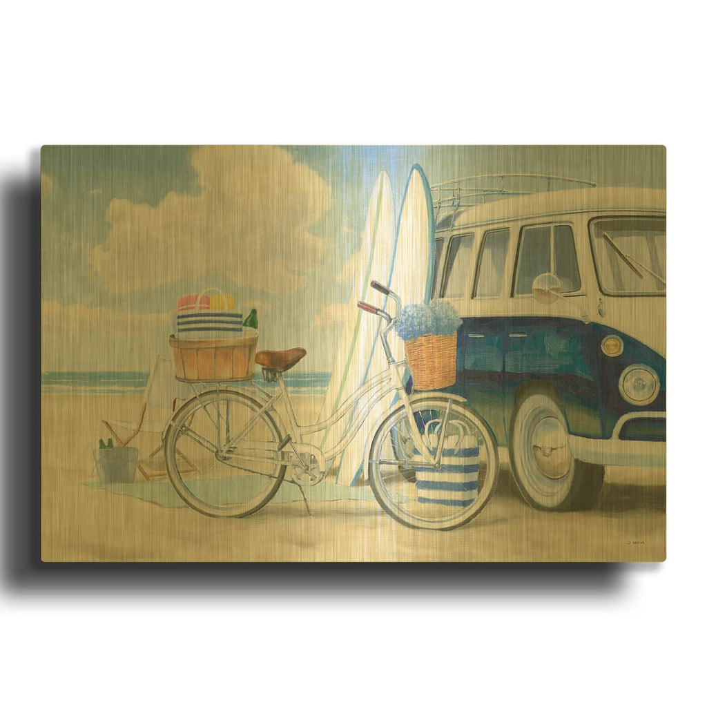 'Beach Time I' By James Wiens Gold Metal Wall Art