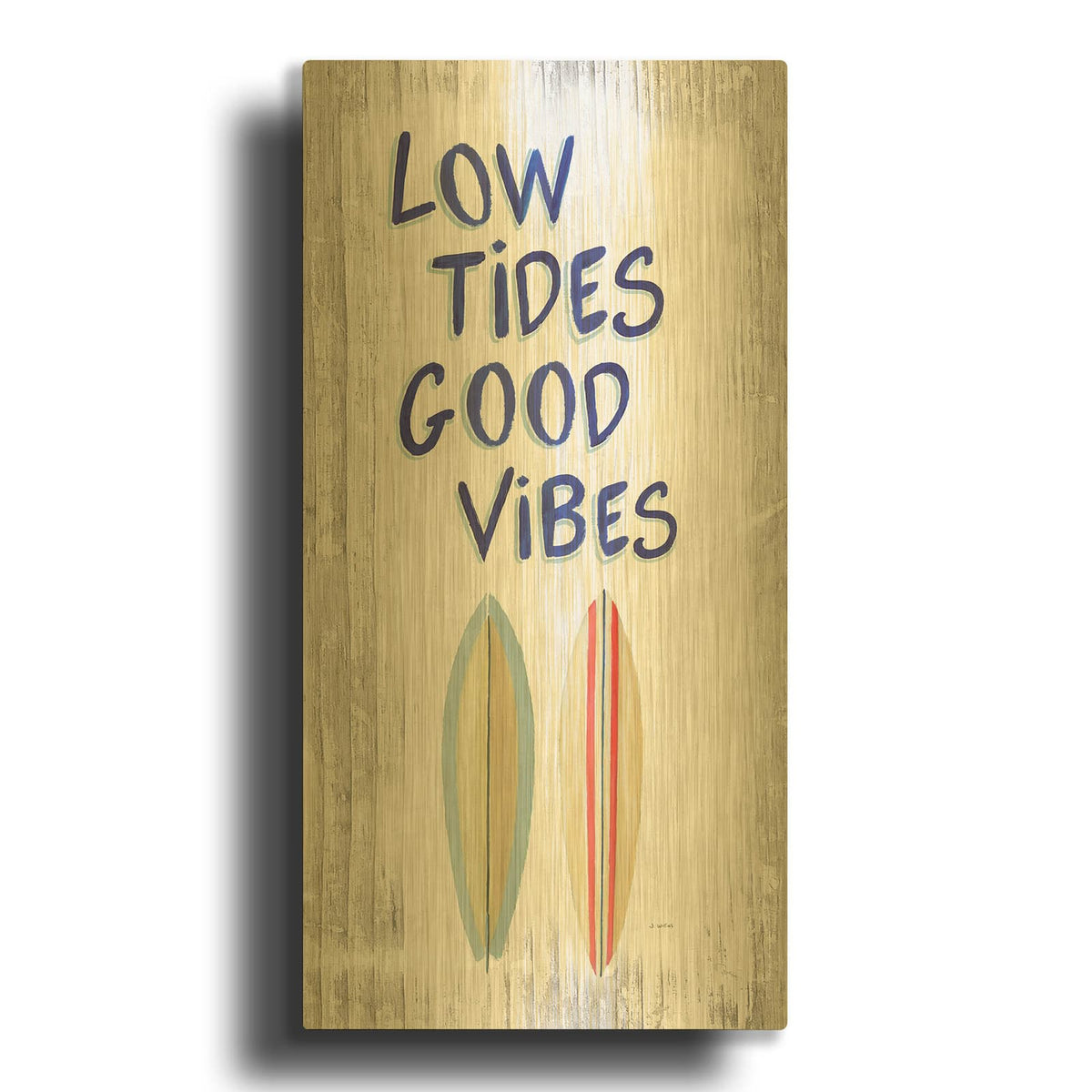 'Beach Time V' By James Wiens Gold Metal Wall Art