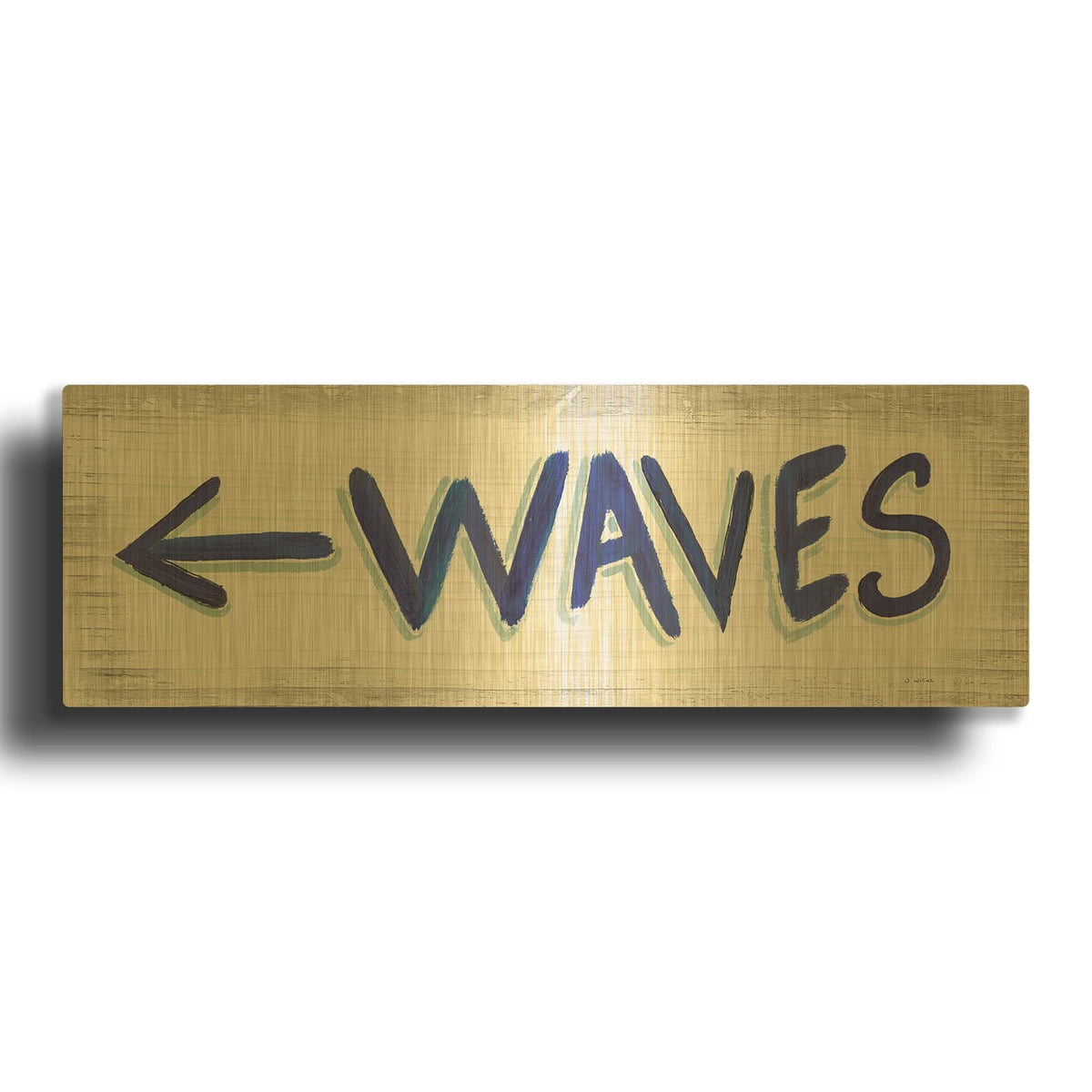 'Beach Time IX' By James Wiens Gold Metal Wall Art