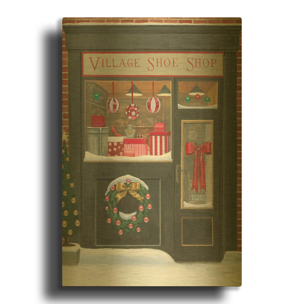 'Holiday Moments IV' By James Wiens Gold Metal Wall Art