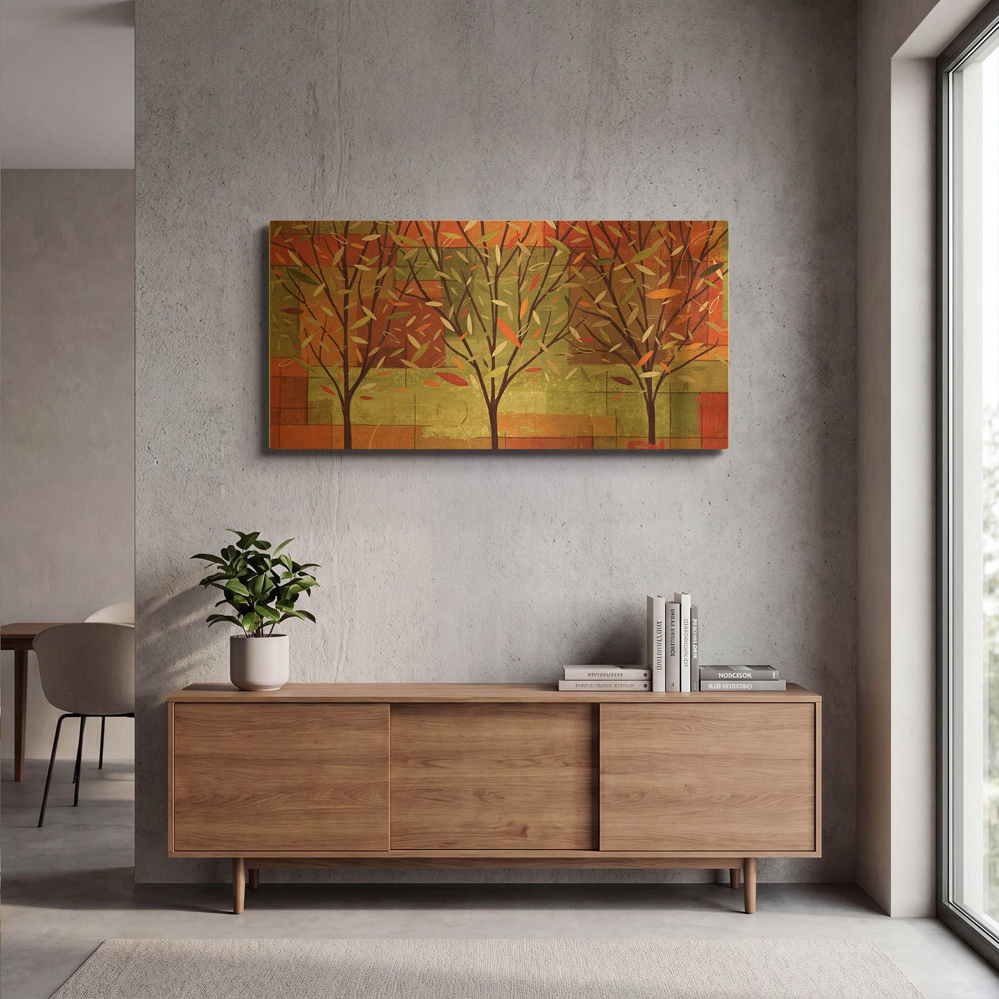 'Watercolor Forest II' By Veronique Charron Gold Metal Wall Art