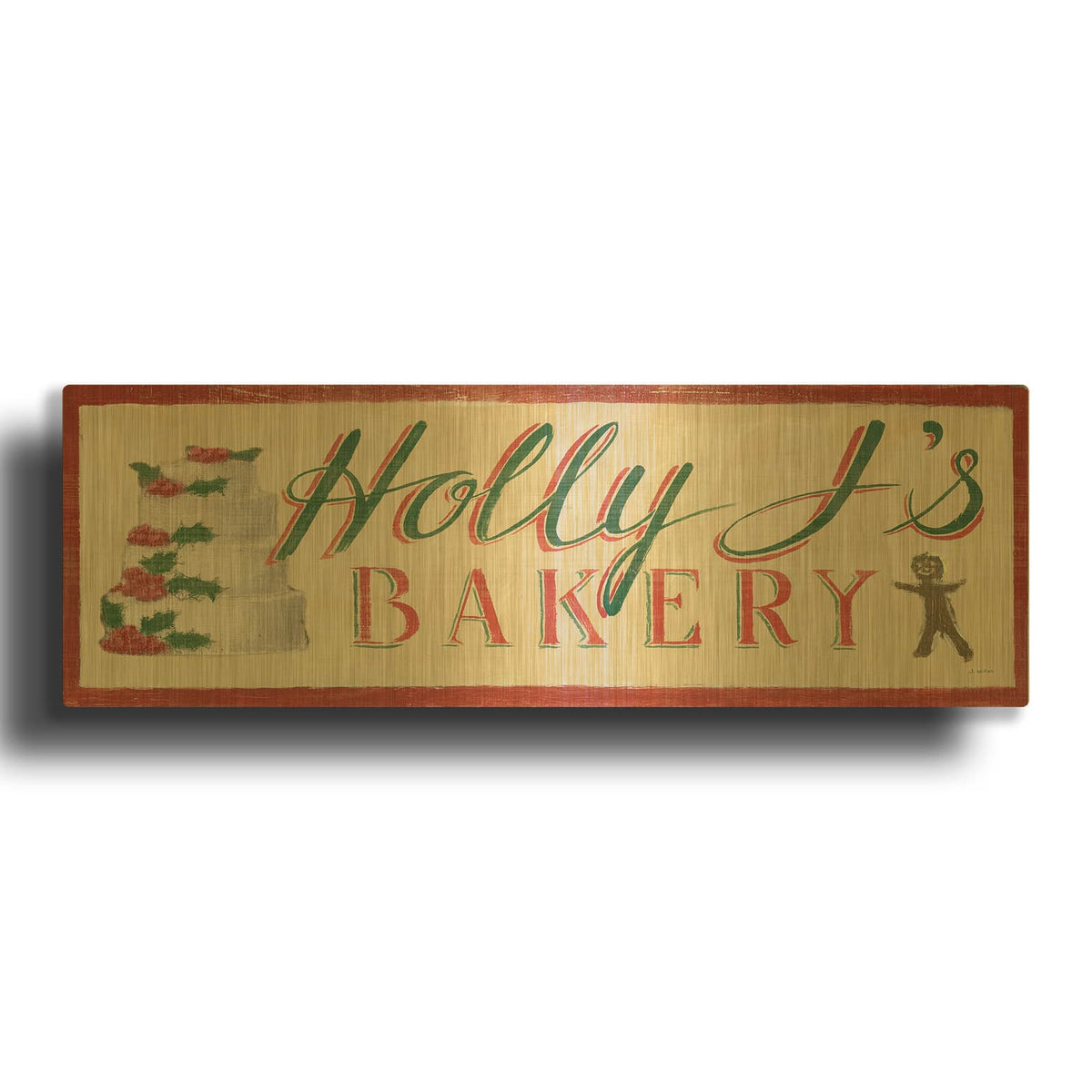'Holiday Moments IX' By James Wiens Gold Metal Wall Art