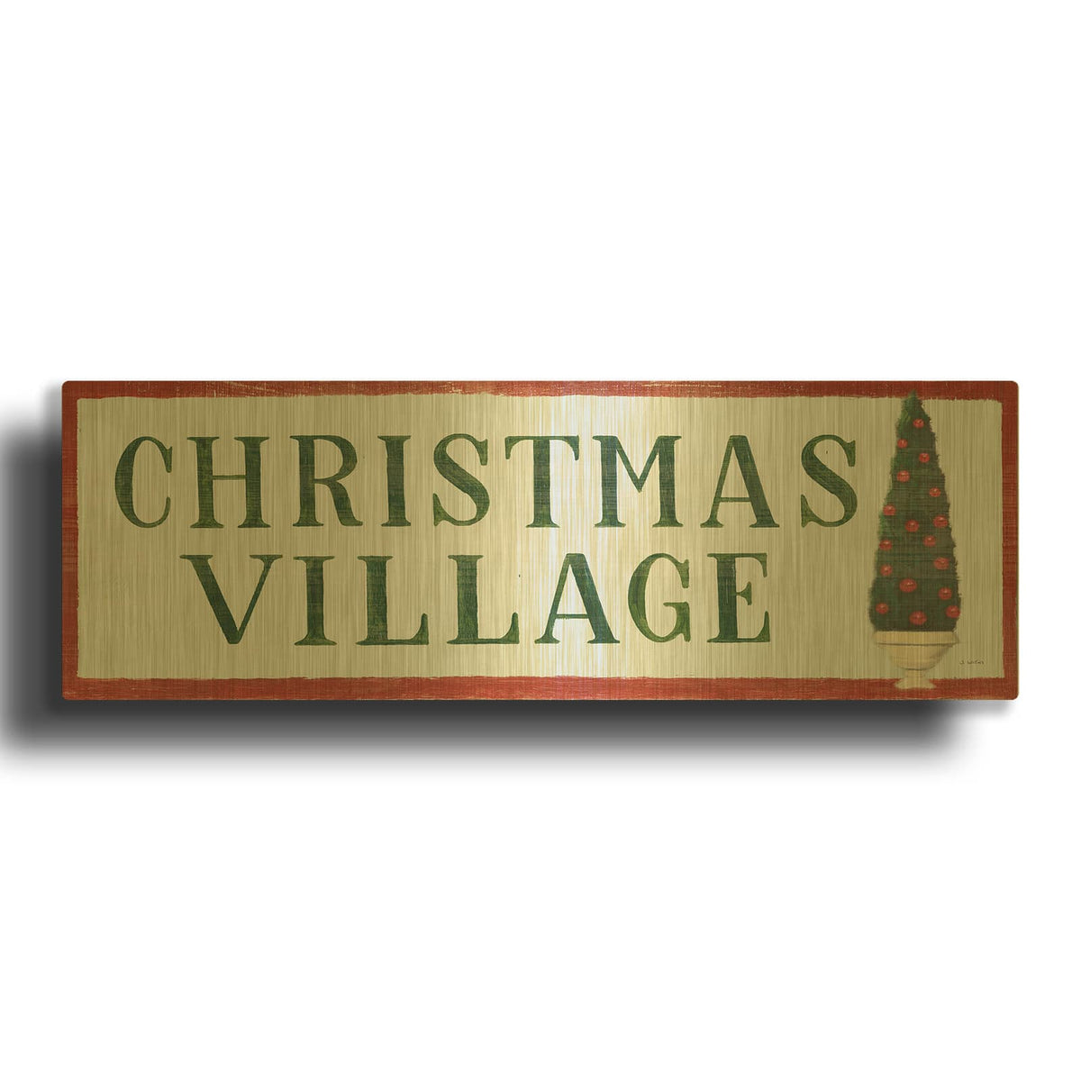 'Holiday Moments XI' By James Wiens Gold Metal Wall Art