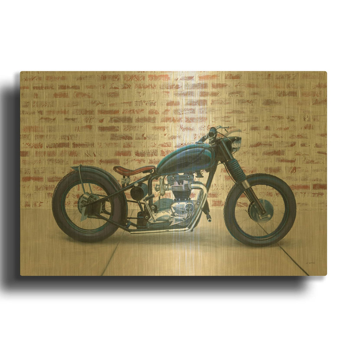 'Lets Roll I' By James Wiens Gold Metal Wall Art