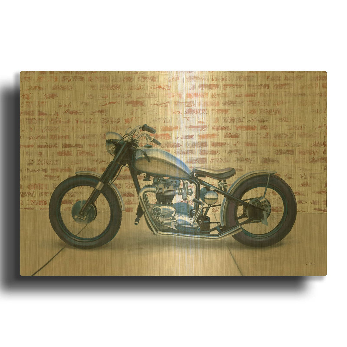 'Lets Roll II' By James Wiens Gold Metal Wall Art