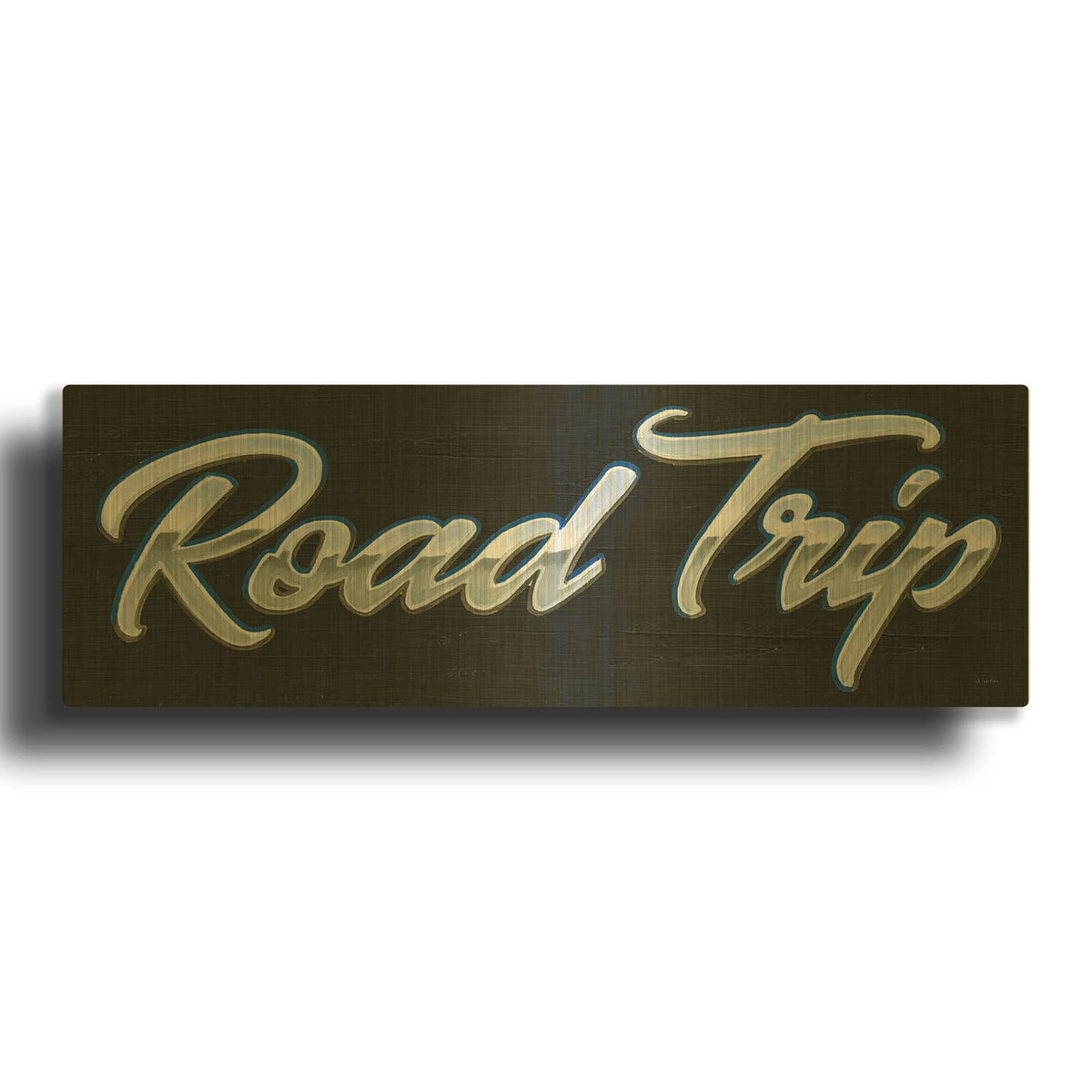 'Lets Roll IV' By James Wiens Gold Metal Wall Art