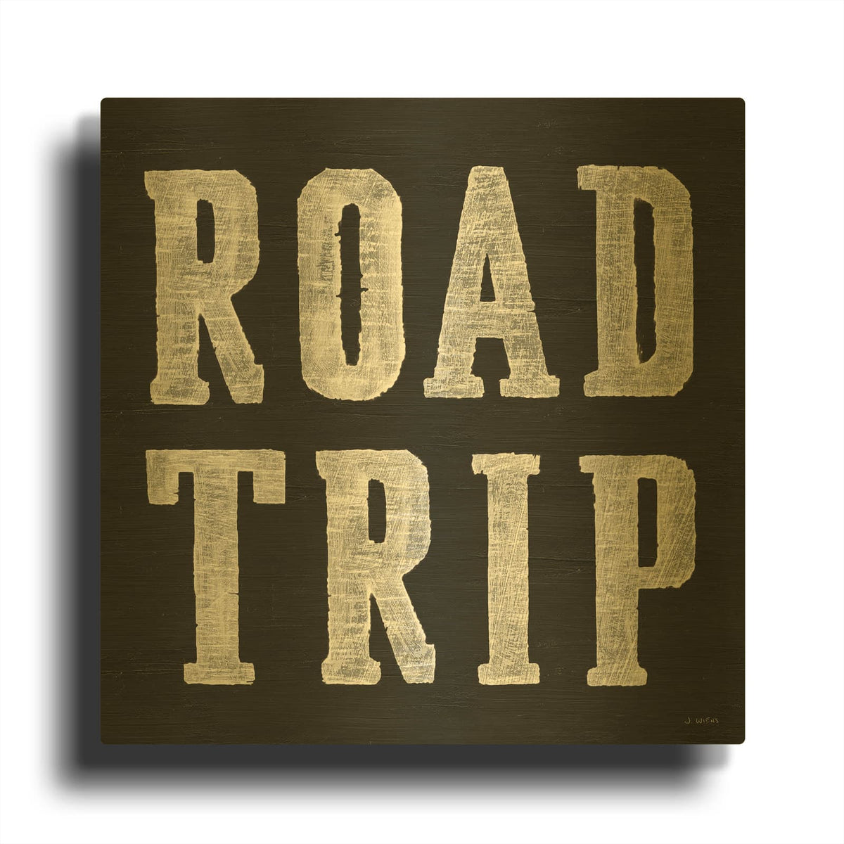 'Lets Roll VI' By James Wiens Gold Metal Wall Art