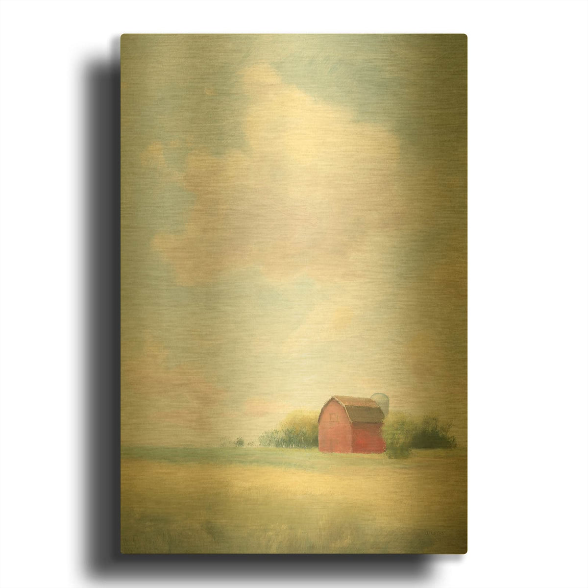 'Pleasant Pastures' By James Wiens Gold Metal Wall Art