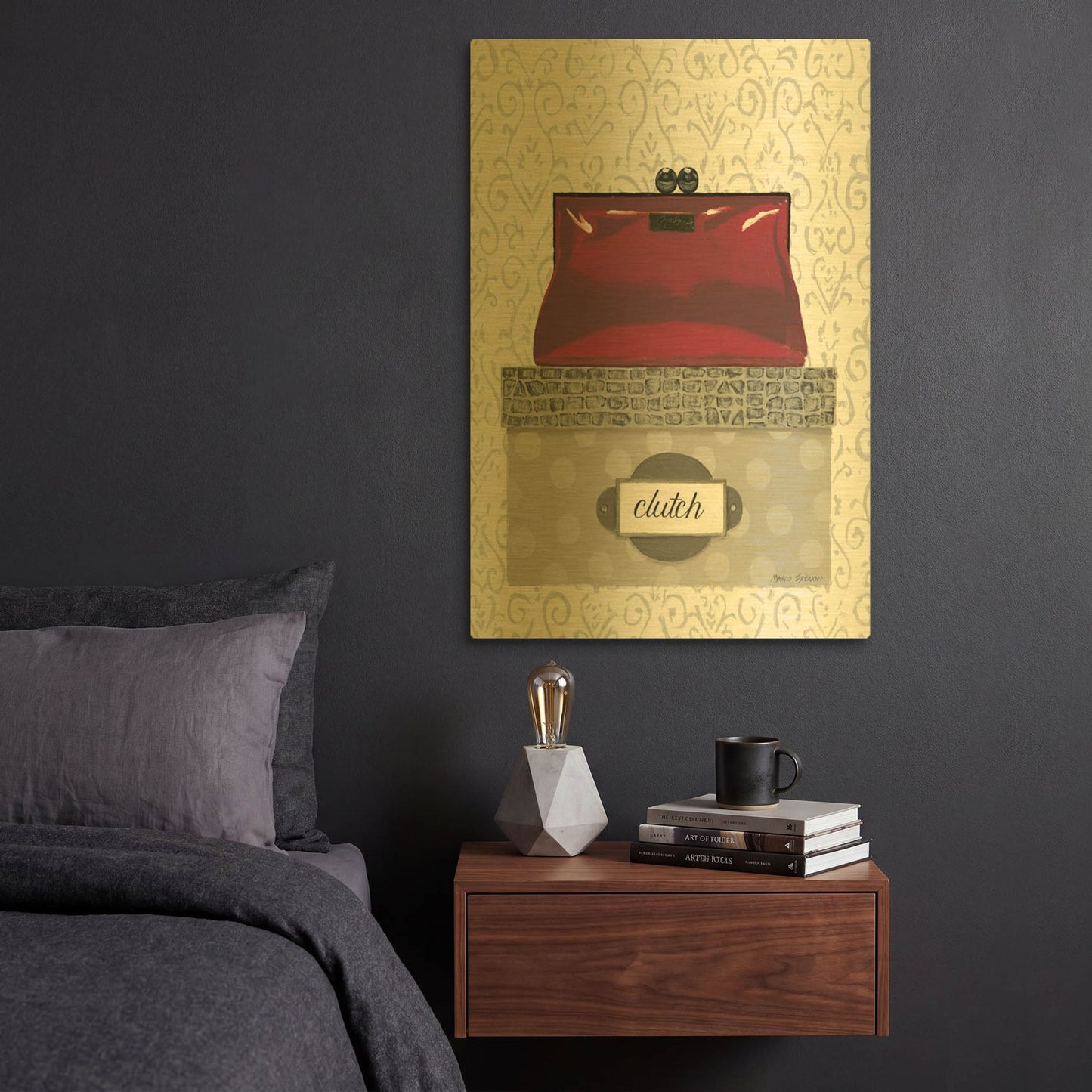 'Tres Chic III' By Marco Fabiano Gold Metal Wall Art