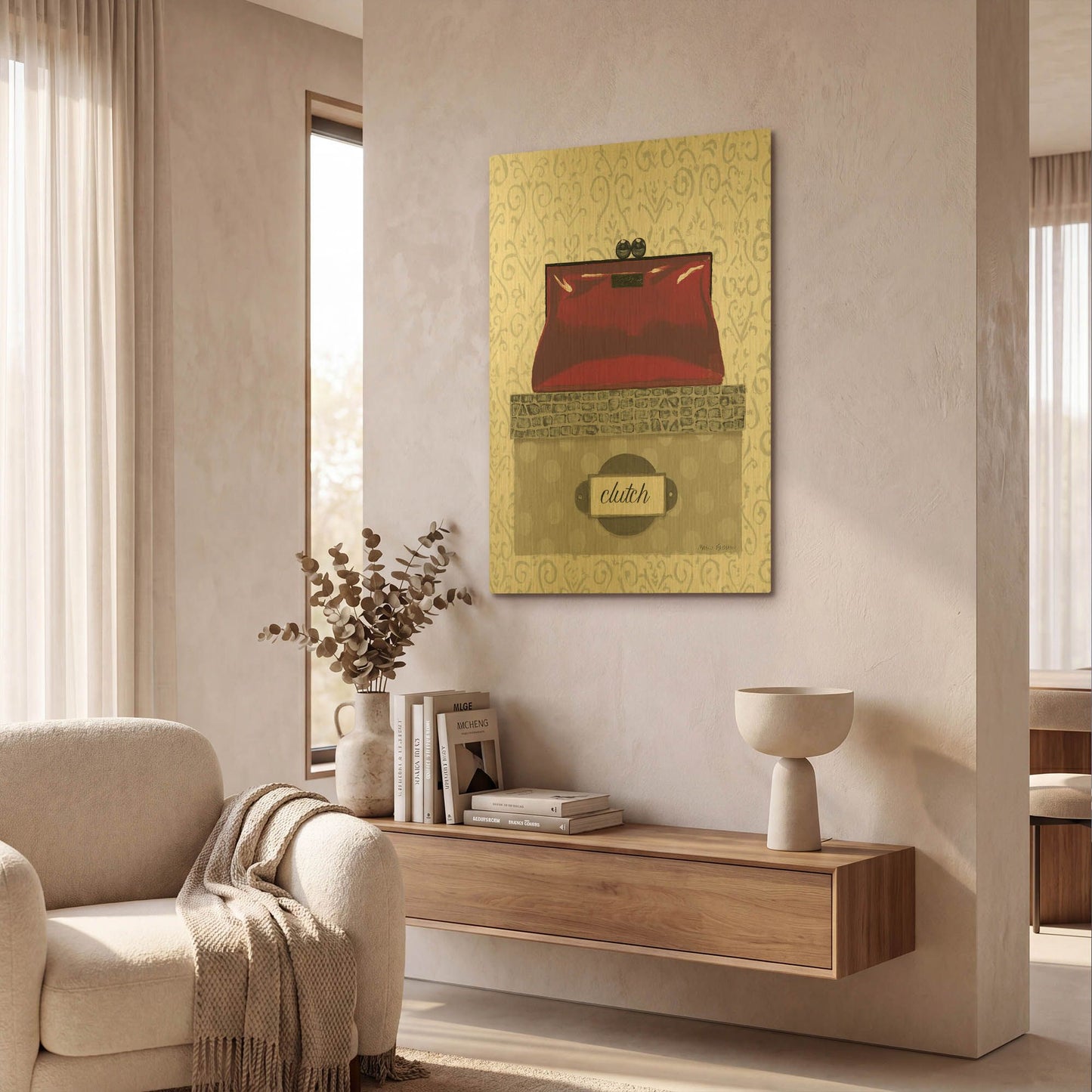 'Tres Chic III' By Marco Fabiano Gold Metal Wall Art