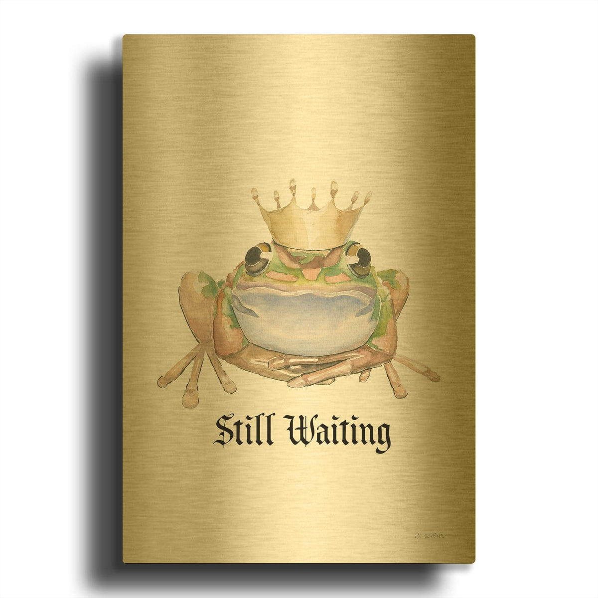 'Still Waiting' By James Wiens Gold Metal Wall Art