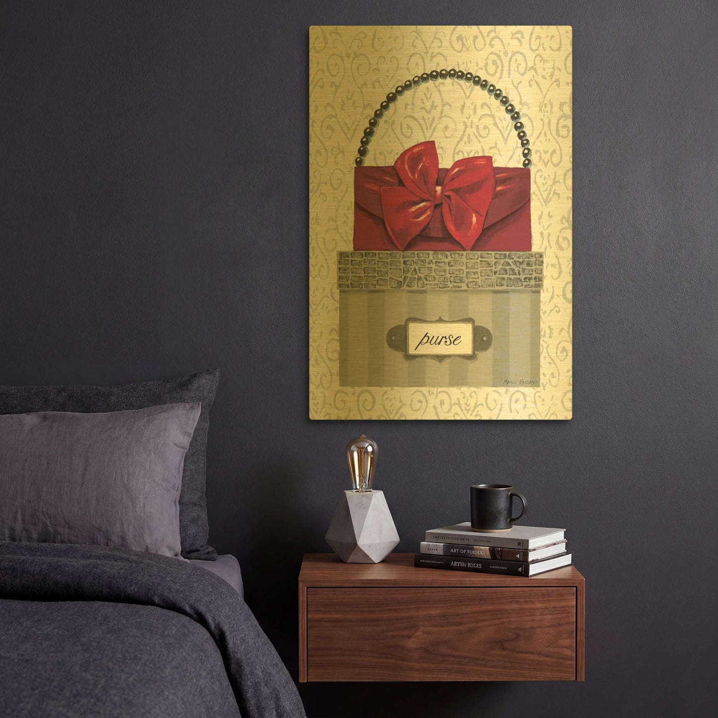 'Tres Chic II' By Marco Fabiano Gold Metal Wall Art