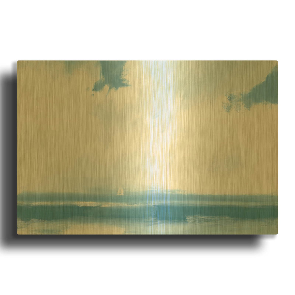 'Oceanview Sail' By James Wiens Gold Metal Wall Art