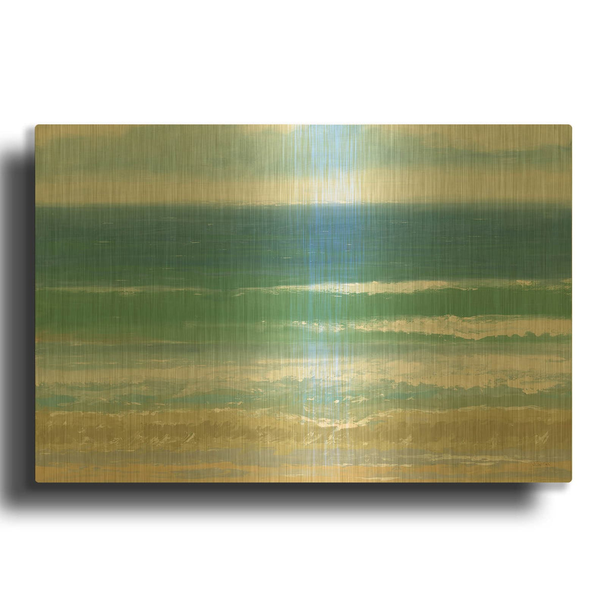 'Shoreline' By James Wiens Gold Metal Wall Art