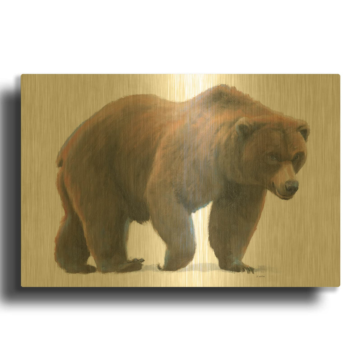 'Northern Wild I' By James Wiens Gold Metal Wall Art