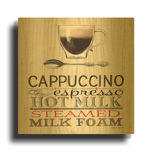 'Cappucino' By Marco Fabiano Gold Metal Wall Art
