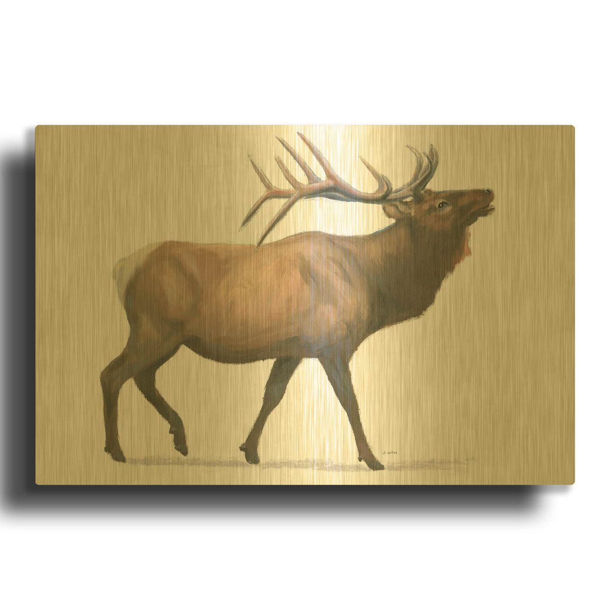 'Northern Wild III' By James Wiens Gold Metal Wall Art