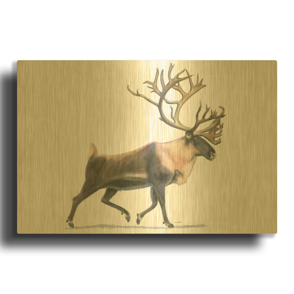 'Northern Wild IV' By James Wiens Gold Metal Wall Art