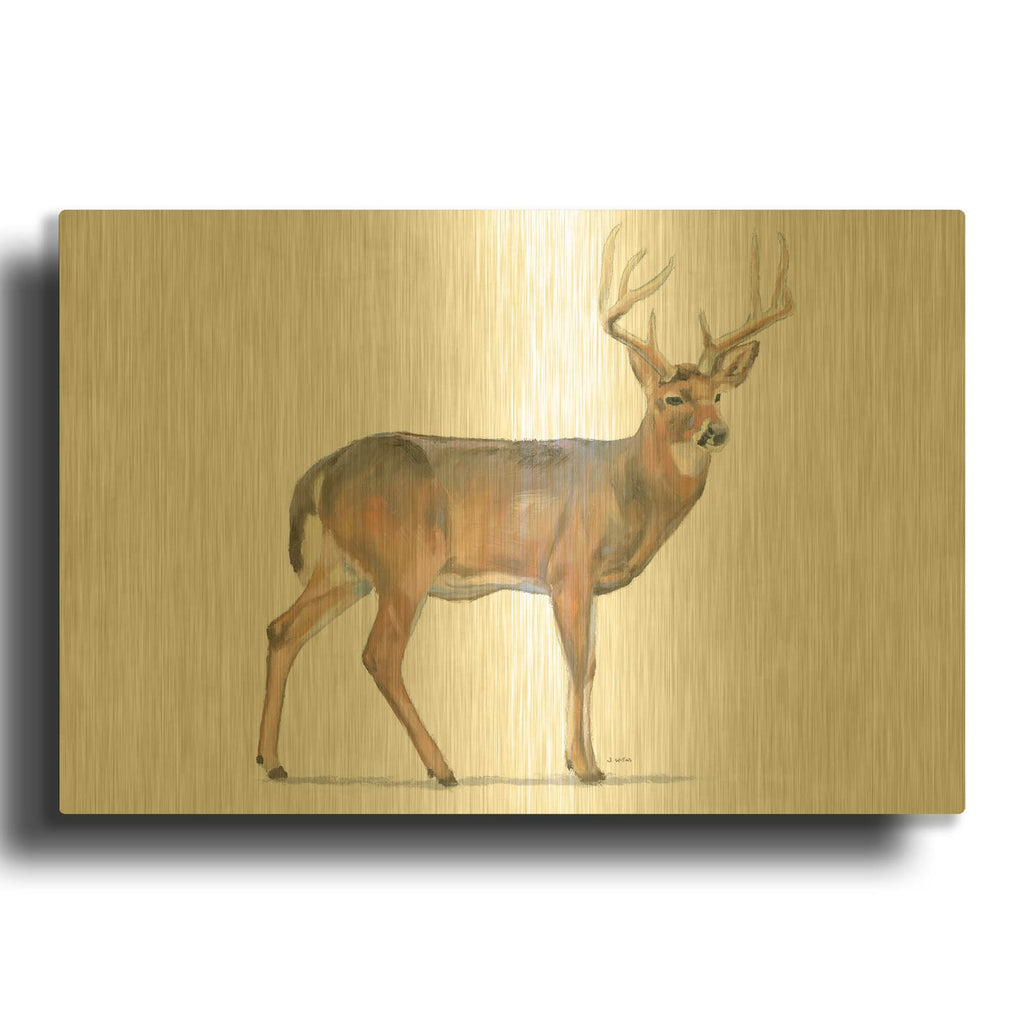 'Northern Wild V' By James Wiens Gold Metal Wall Art