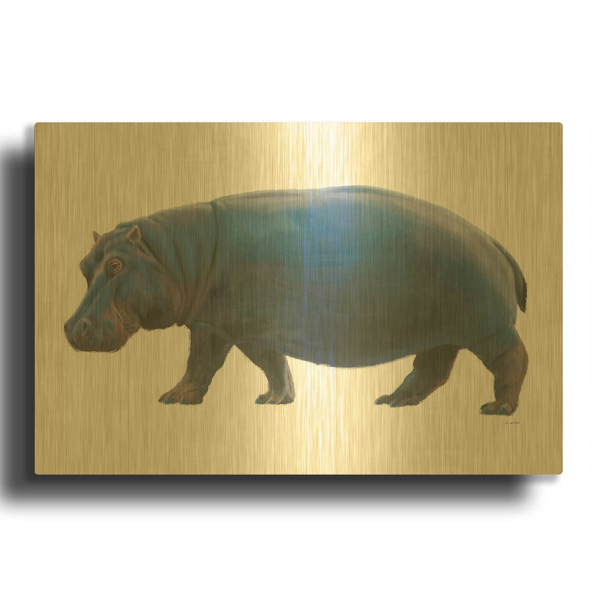 'Wild and Free IV' By James Wiens Gold Metal Wall Art